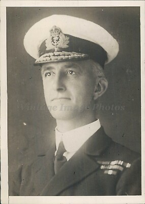 #ad 1926 Military Rear Admiral Townsend Head British Naval Mission Vintage Photo $19.99