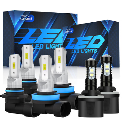 #ad LED Headlight Foglight Bulbs For GMC Sierra 1500 2500 3500 1999 2000 2001 2002 $42.99