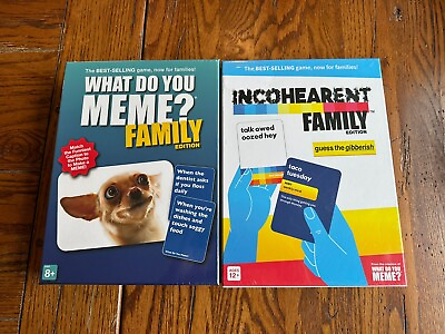 #ad Family Night Game Pack WHAT DO YOU MEME? FAMILY EDITION amp; Incoherent New $25.99