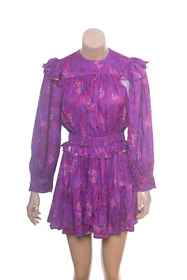 #ad #ad Rhode Resort Floral Mini Dress S 6 Women#x27;s Casual Ruffle Flared Short NWD 34729 $71.98
