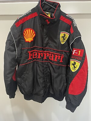 #ad 1996 Official Ferrari Jacket Men#x27;s Large Nice Man Sports Schumacher RARE AU $298.00