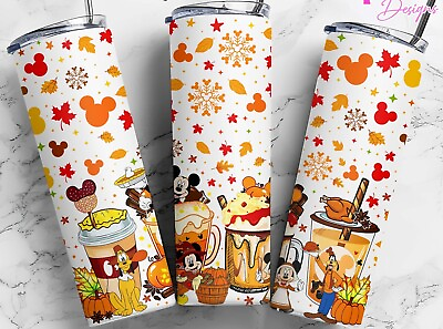 #ad Halloween And Fall Design Mickey And Friends Tumbler 20oz $30.00