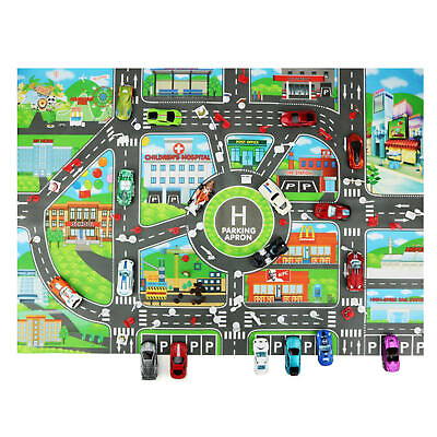 #ad Kids Road Map Waterproof Traffic Play Mat City Parking Map Traffic superbly $9.19
