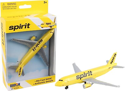#ad Daron Spirit Airlines Aircraft Single Plane Diecast Model # RT3874 $16.95