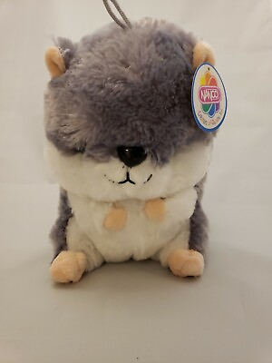 #ad New with Tags Nanco Plush Gray Hamster Soft Round Fat Stuffed Animal Toy 7quot; $10.37