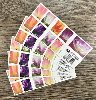 #ad SEALED 2023 Tulip Blossoms US Postage Forever 100 Count Stamps 5 Sheets of 20 $48.00