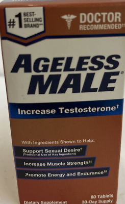 #ad Ageless Male Free Testosterone Booster by New Vitality 60 Tablets Exp 7 2025 $12.99