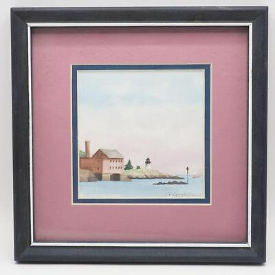 #ad Watercolor Painting The Old Paint Factory Gloucester MA Signed Framed JP Goodwin $284.99