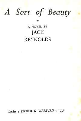 #ad A Sort of Beauty Reynolds Jack Good Condition ISBN GBP 4.70