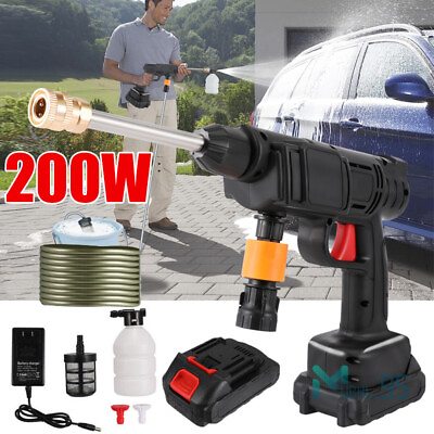 #ad Portable Electric High Pressure Water Spray Car Gun Cordless Washer Cleaner Yard $54.59