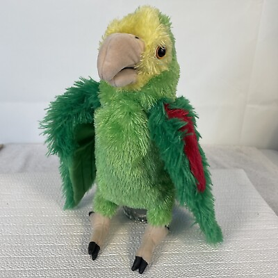 #ad Folkmanis Green Red Yellow Parrot 12” Full Body Puppet Plush Stuffed Animal $19.99