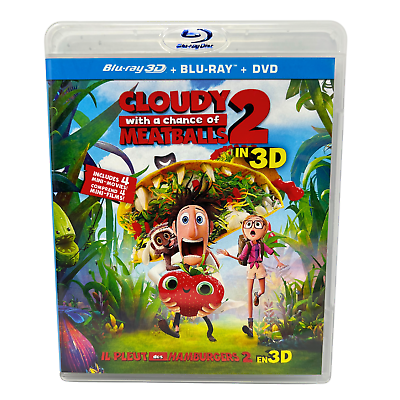 #ad Cloudy with a Chance of Meatballs 2 Blu ray 3D Kids Cartoon Good Condition C $12.99