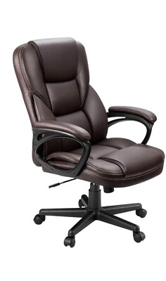 #ad Lacoo Executive Chairs 19.8quot;X46quot;X21.8quot; Brown Leather High Back Executive Chair $99.00