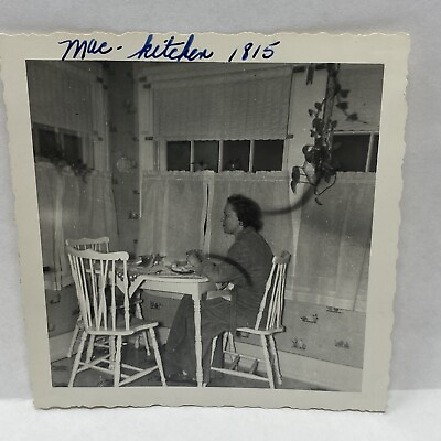 #ad Vintage Photo 1949 Woman Posed In Kitchen Riverside Illinois $9.99