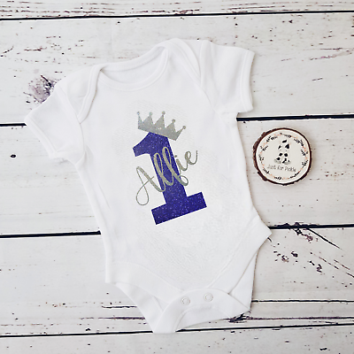 #ad Personalised First Birthday Baby 1st Vest Outfit One Boy Girl Name Cake Smash GBP 7.99