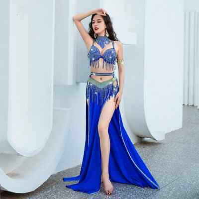 #ad 2024 women Fringe skirt sexy and shiny women#x27;s belly dance clothing $266.56