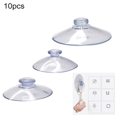 #ad 10 Pcs Mini Strong Suction Cup Non slip Suckers Pads Glass Table Sucker Pad UK $7.58