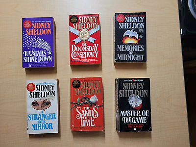 #ad Sidney Sheldon Book Lot 6 Paperback Books Fiction Novels . $12.00
