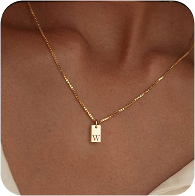 #ad Initial Necklaces for Women 14K Gold Plated Letter Necklace Dainty Gold Name Nec $26.07