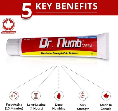 #ad #ad Dr. Numb 5% Numbing Cream for Pain Relief 30g Max Strength Brand New exp 2027 $19.50