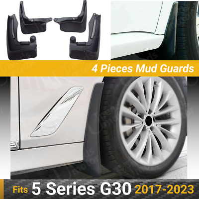 #ad Fits 2017 2023 BMW 5 Series G30 Black Mud Flaps Splash Guard Fender Mud Guards $49.99