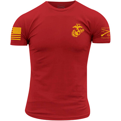 #ad Grunt Style USMC Corps Colors T Shirt Red $29.99