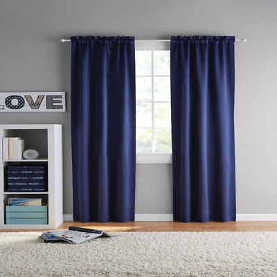 #ad KIDS CURTAIN PANEL SETS Room Darkening Rod Pocket 30quot; x 63 84quot; Choose Your Color $18.71