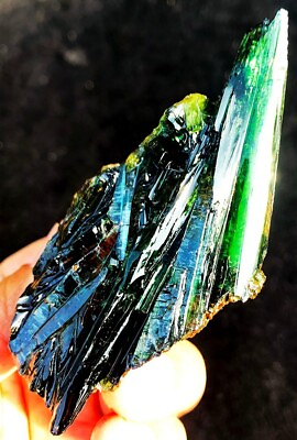 #ad 78.2g Gemmy Natural Transparent Green Vivianite Crystal Specimen Brazil ip1908 $150.00