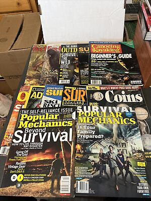 #ad American Survival Magazine Lot Of 12 Various Publications Popular Mechanics $39.95