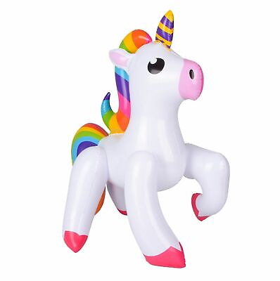 #ad 24quot; Emoticon Unicorn Inflatable Inflate Blow Up Toy Party Decoration $9.98