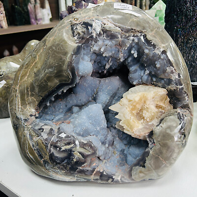 #ad 48.07LB Natural Volcanic Agate Geode Quartz Crystal Mineral Specimens Healing $895.00