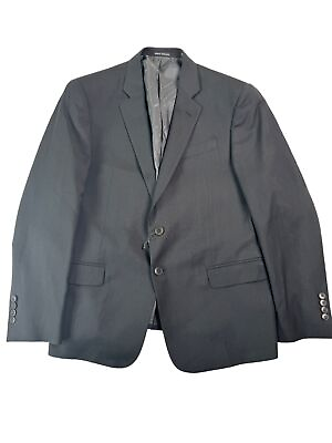 #ad AX Armani Exchange Slim Fit Mens Dark Charcoal 38S Suit Jacket Sport Coat $45.00