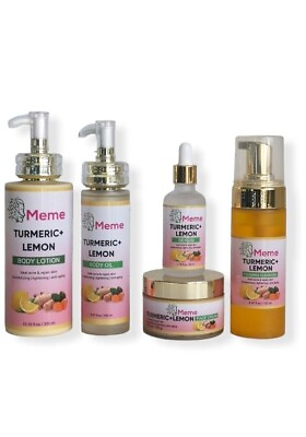 #ad TURMERIC AND LEMON Skin Whitening Set Lotion Body CleanserFace Cream and Serum $99.99