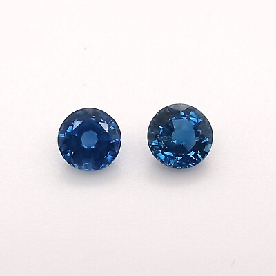 #ad #ad BLUE SAPPHIRE ROUND SHAPE PAIR 5.5mm 1.66 CTS $747.00