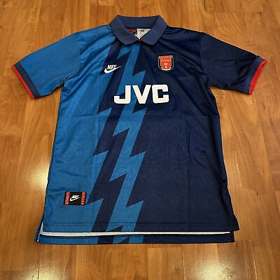 #ad Arsenal Dennis Bergkamp Jersey Size M 1996 Away $75.00