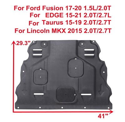 #ad for Ford Edge 2.0T 2.7L 2015 2021 Auto Engine Splash Lower Under Cover Assembly $85.17