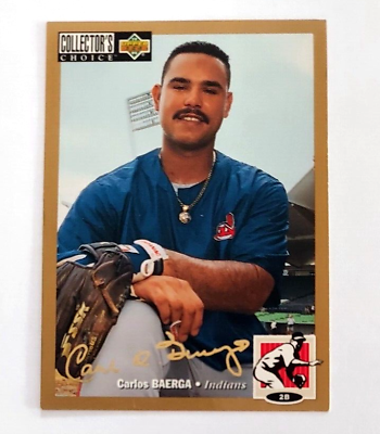 #ad Carlos Baerga 1994 Gold Signature Upper Deck Collectors Choice #444 Indians $7.99