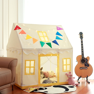 #ad Play Tent with Mat Star Lights Large Kids Tent Playhouse for Kids Indoor amp; Out $56.99