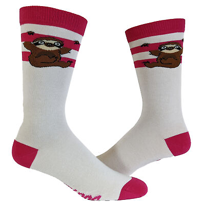 #ad Women#x27;s Sloth Socks Funny Lazy Cuddly Animal Slow Zoo Vintage Novelty Footwear $5.00