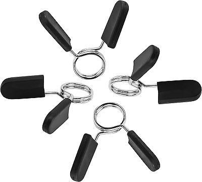 #ad Barbell Clamps Dumbbell Spring Clip Collars 1 Inch Weight Bars Clips Fitness $10.53