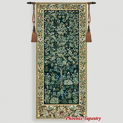 #ad William Morris Tree of Life Fine Art Tapestry Wall Hanging LONG SIZE 63quot;x27quot; $84.99