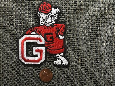 #ad UGA University of Georgia Bulldogs Vintage Embroidered Iron On Patch 3.5 X2.5” $4.99