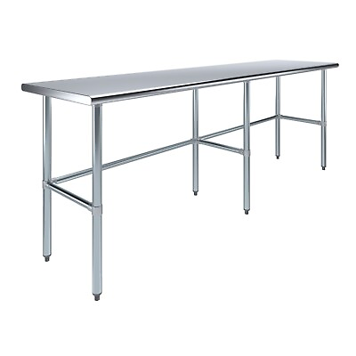 #ad 24 in. x 96 in. Open Base Stainless Steel Work Table Residential amp; Commercial $924.95