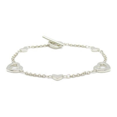#ad TIFFANY＆CO Multi Heart Bracelet Silver925 Silver Used Women $220.00