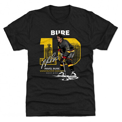#ad BEST SALE Vancouver Canucks Pavel Bure Throwback Black NHL T Shirt S 5XL $20.99