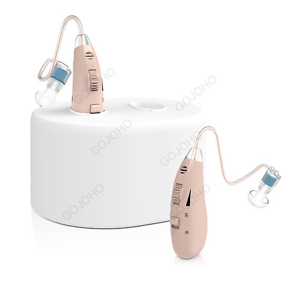 #ad 1 Pair Of Digital Hearing Aid Severe Loss Rechargeable Invisible BTE Ear Aids $79.99