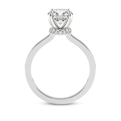 #ad IGI Certified Lab Created Diamond Ring 14K or 18K Gold Mystic Secret Halo Ring $1362.30