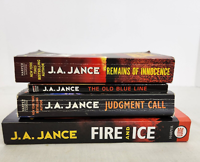 #ad J A Jance Lot of 4 Harper Suspense 2009 2014 Fire amp; Ice Judgment Call $18.00