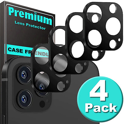 #ad 4 Pack For iPhone 15 14 13 Pro Max Tempered Glass Camera Lens Cover Protector $5.99