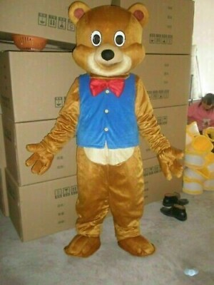#ad Professional New Mr Teddy Bear Mascot Costume Fancy Dress Adult Size $132.99